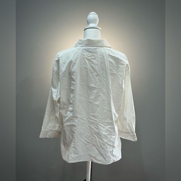 White Chico’s Y2K Button Down Shirt Size 3 (16) EUC - Picture 2 of 8